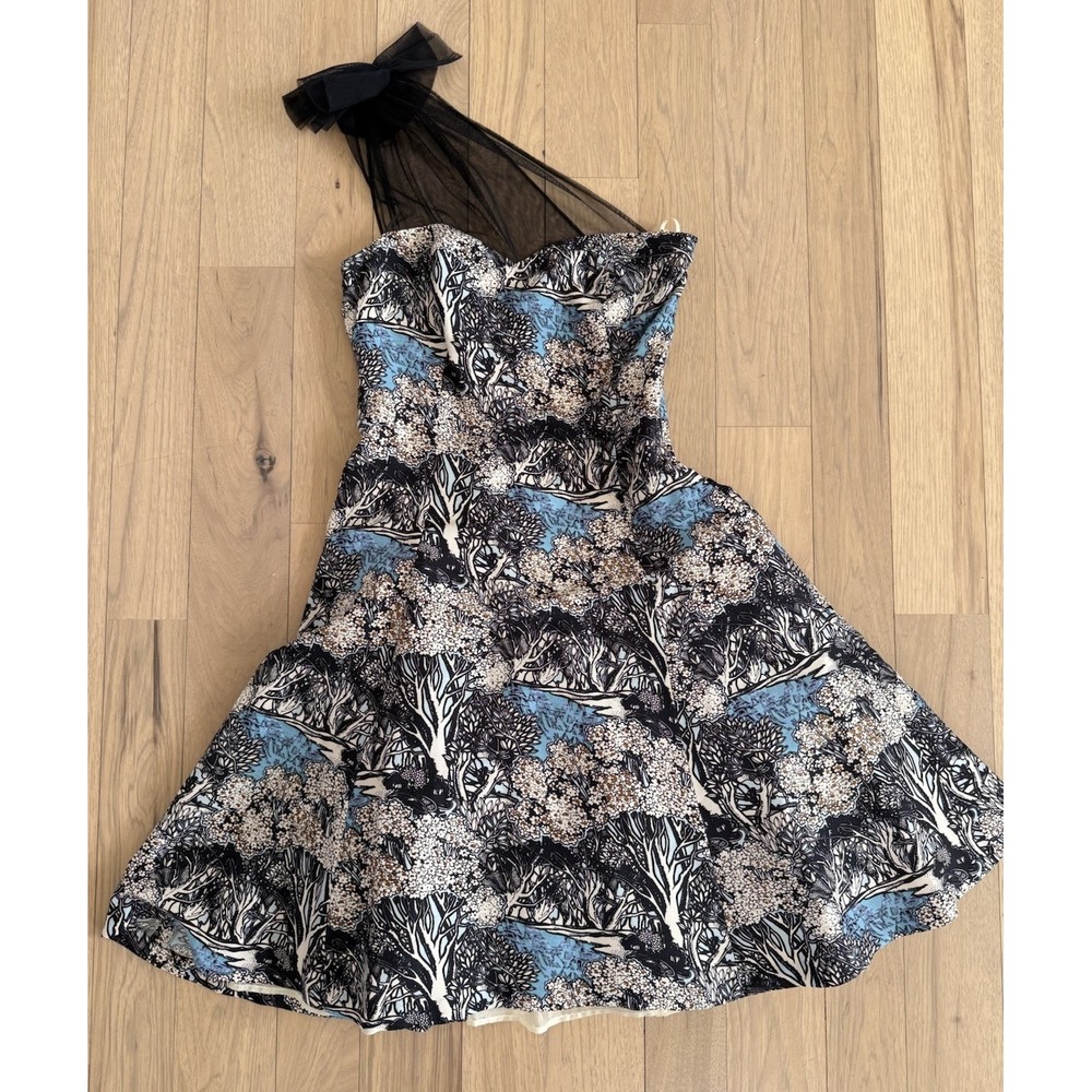 Anthropologie Plenty by Tracy Reese Women's 100% Silk Dress 6 Tree Floral Print‎